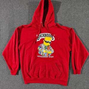 Backwoods Notorious Bart Simpson Red Graphic Hoodie XL